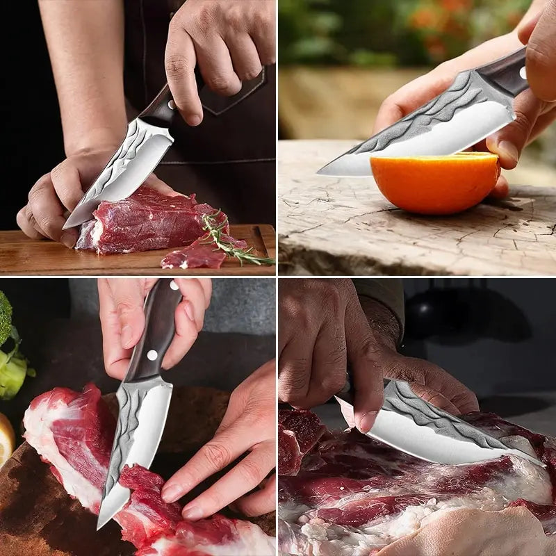 5Cr15 Chef's Knife & Butcher Cleaver Set - Stainless Steel for Meat, Vegetables & Bone Chopping